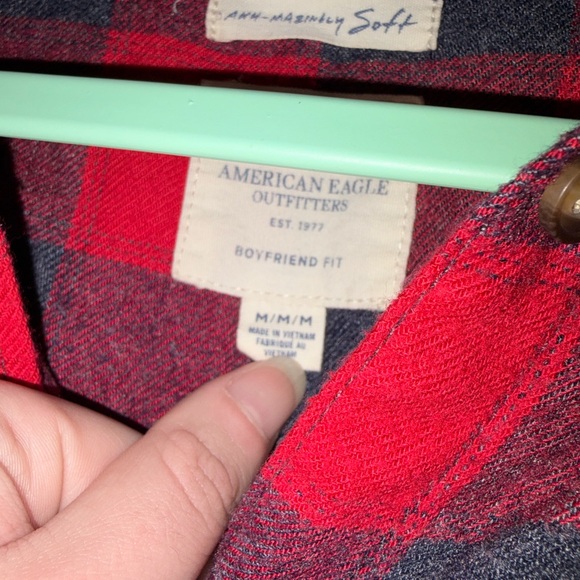 American Eagle Ahh-Mazingly Soft Boyfriend Fit Flannel | Plaid | Medium - Picture 2 of 9